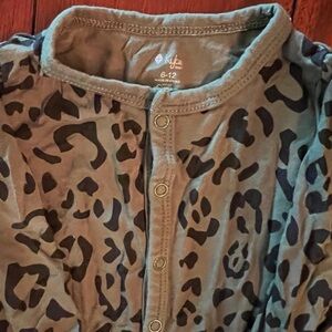 Kyte Baby Green Leopard Print romper